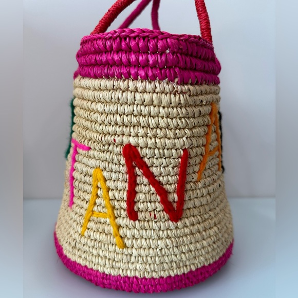 NEW SENSI STUDIO Woven Straw Tote Bag Made in Ecuador - Picture 5 of 8
